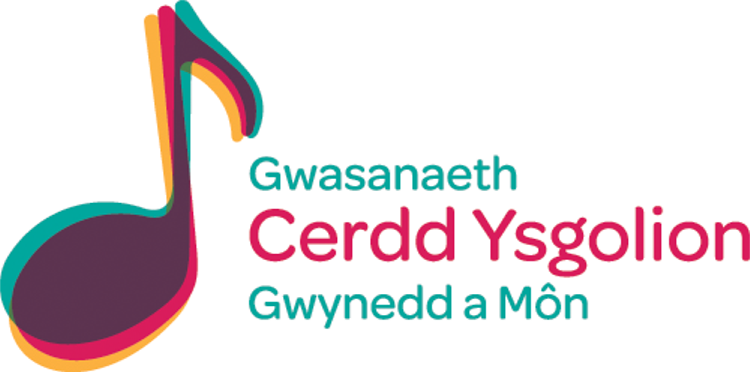 Gwasanaeth Cerdd Ysgolion Gwynedd a Môn logo